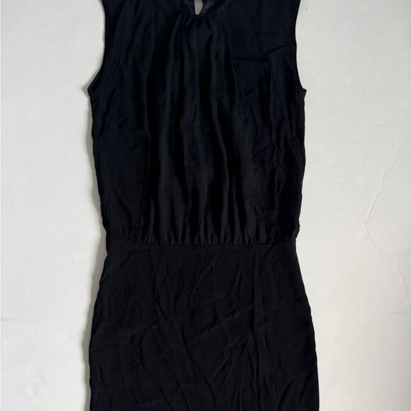 Sandro Black Blouson Open Back Dress Size EU 1 US 4 - Picture 4 of 9